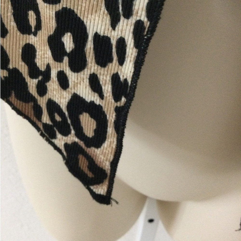 Just Polly New York animal print long sleeve cropped top Woman’s XL - Picture 6 of 11